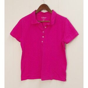 Croft & Barrow Womens Polo Shirt Short Sleeve Pink Casual Top M / #9063